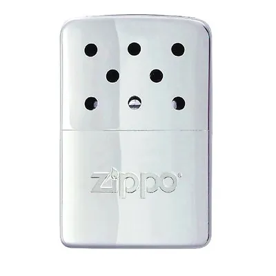 Pocket Hand Warmer High Polished Chrome Zippo 6 Hour Easy Fill Re-Usable • £22.95