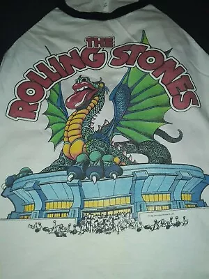 Vintage The Rolling Stones Dragon Concert Tour Shirt 1981 Texas ZZ Top Large • $300