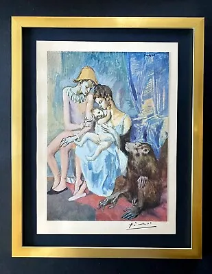 $119 • Buy Pablo Picasso+ Original 1948 + Signed + Hand Tipped Color Plate Acrobat's Family