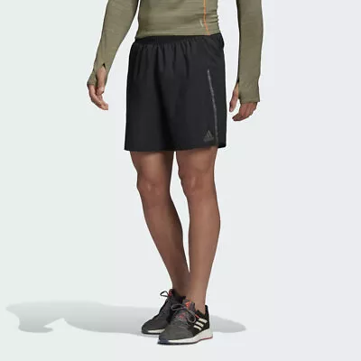 Adidas Saturday Running Shorts Mens Sustainable Fitness Phone Pocket Black • £18.81