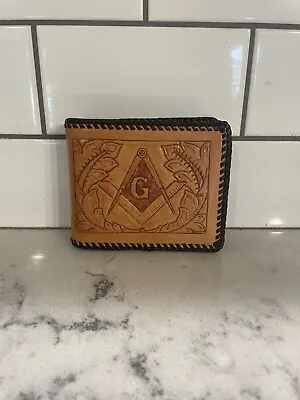 Vintage Masons Bifold Leather Wallet • $34.99