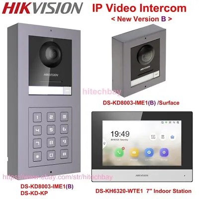 Hikvision IP Video Intercom DS-KD8003-IME1(B) Doorbell Keypad 7  Monitor  PoE • $125