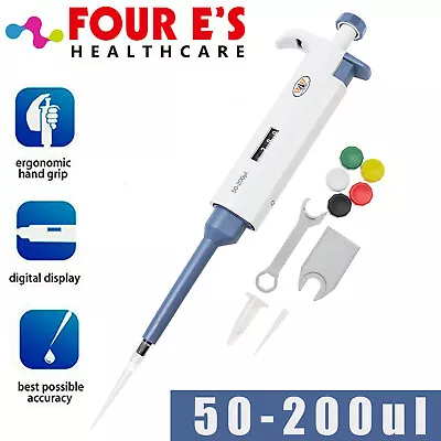 $19.99 • Buy 50-200ul Single Channel Pipette Lab Adjustable Mechanical Micro Volume Transfer
