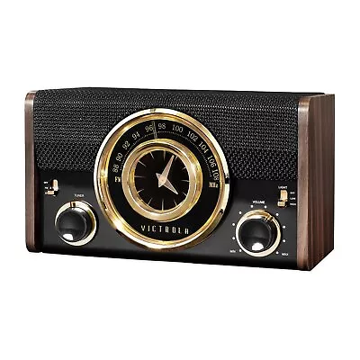 Victrola Retro Bluetooth Analog FM Clock Radio (VC-525) • $34.99