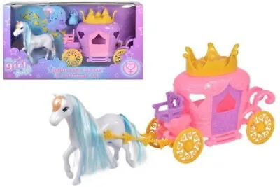 £17.99 • Buy  Girls Princess Horse & Carriage Play Set With Accessories Toys Gift Christmas 