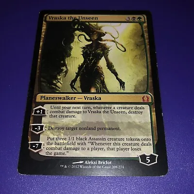 MTG Magic The Gathering Vraska The Unseen (208/286) Return To Ravnica LP Card • $2.39