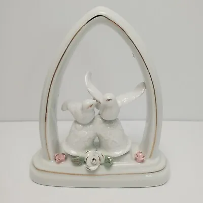 K's Collection White Doves On Bells Figurine Tea Light Candle Holder Wedding  • $15.99