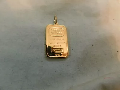 VTG Credit Suisse One Ounce Fake Gold .999 Charm • $4