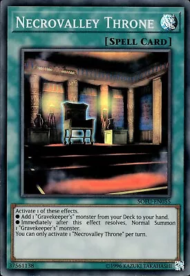 Necrovalley Throne - Super Rare SOFU-EN055 - NM - YuGiOh • £1.15