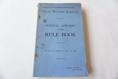 1936 GWR Original Railway Rule Book Lots Of Signalling Information RGC • £24.99