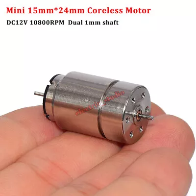 15mm Mini Coreless Motor Engine Dual Shaft 6V-12V High Speed Model HO Rail Train • $15.99