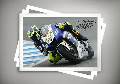 Valentino Rossi 2013 MotoGP Autographed Wall Art Poster Print. Great Gift! • $19.94