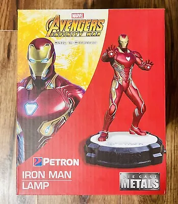 Marvel Avengers Infinity War IRON MAN Die Cast Metals Lamp Petron Collectible • $59.99