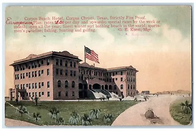 Corpus Christi Texas Postcard Corpus Beach Hotel Exterior Building C1915 Vintage • $19.47