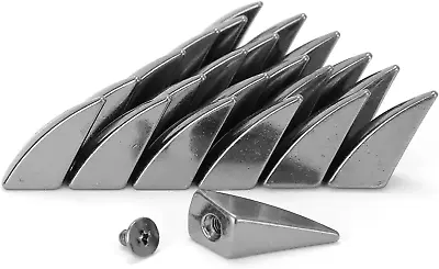 $14.35 • Buy Weebee 17MM Shark Fin Dragon Shape Claw Spikes And Cone Studs Rivets Metal Screw