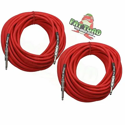 DJ Speaker Cables 50ft Cords ¼ Male Jack FAT TOAD PA Audio Stage Studio TS Wires • $39.95