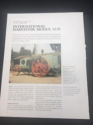 1914 International Harvester Mogul 8-16 VTG Tractor Frameable Article Pics Specs • $6.79