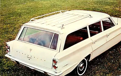 CUSTOM LUGGAGE RACK ON 1960's OLDSMOBILE STATION WAGON VINTAGE 3 X 5 CARD (C381) • $6.50