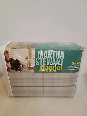 Vintage MARTHA STEWART Twin 100% Cotton Flannel Sheet Set NEW • $24.99