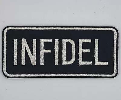 Infidel White On Black Harley Davidson Biker Patch Iron / Sew On  • $8.03