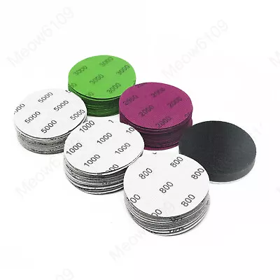 102x 3in Sanding Discs 800-5000 Grit For Drill Wet Dry Hook Loop Sandpaper Pads • $19.69