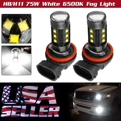 2x 75W H8 H11 Cree XBD Car LED Day Driving Fog Light Bulb Lamp 1500LM • $15.76