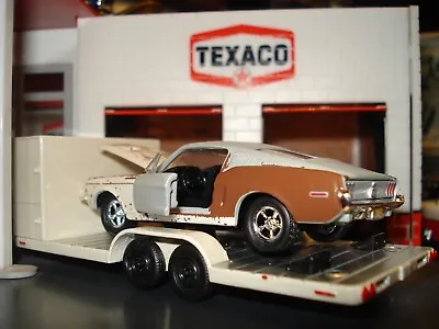 M2 1968 Ford Mustang Fastback 390 Project Car Custom Edition 1/64 And Trailer • $32