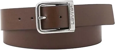 Levis Alderpoint Belt Mens Brown Casual Bovine Leather Fits Waist Size 38 New • £19.45