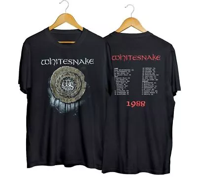 Vintage 80s 1988 Whitesnake Rock Concert Tour T Shirt Unisex Cotton • $19.99