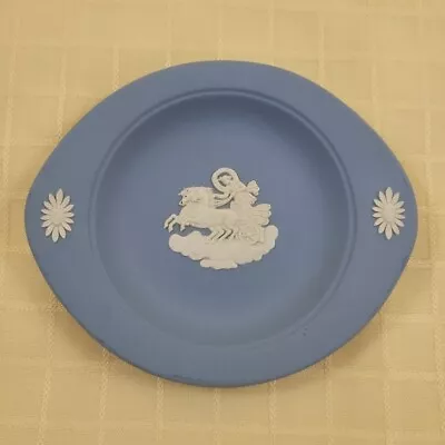 Vintage Wedgwood Blue Jasperware Oval Shaped Pin Dish Trinket Dish • $15.99