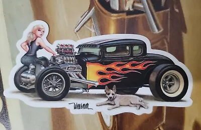 $9.99 • Buy Keith WEESNER Decal Vtg 1930 1931 Ford Hot Rod Coupe Auto Window Tool Box Truck