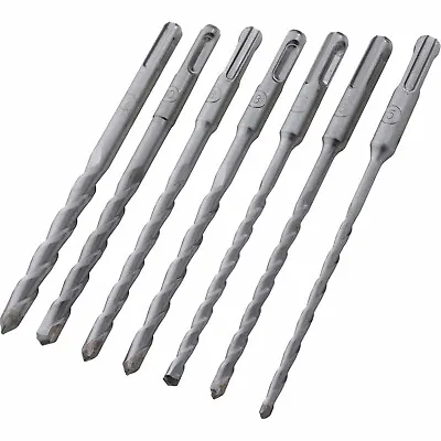 7pc 160mm SDS Plus Hammer Drill Bit Set 5 6 8 10 12mm Masonry Concrete Brick • £13.95