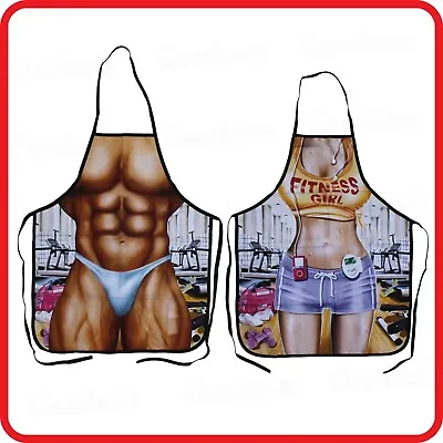 Apron-strong Muscle Tough Man Gym- Sexy Fitness Girl Woman-cooking-barbeque-bbq • $9.68