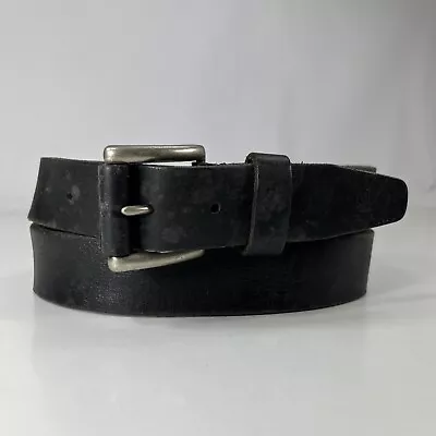 Nautica Stianed Black Genuine Leather Work Belt - Men's Size 40 • $11.20