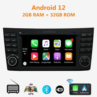 Android Car Stereo Radio Sat Nav CarPlay For Mercedes-Benz E-Class W211 CLS W219 • £168.99