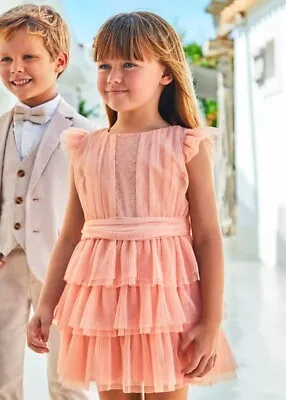 New Mayoral Girls Pleated Tulle  Dress  Girls 6NWT • $51.99