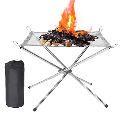 $18.59 • Buy Stainless Steel Portable Fire Pit Outdoor Wood Burning Fireplace Patio Camping