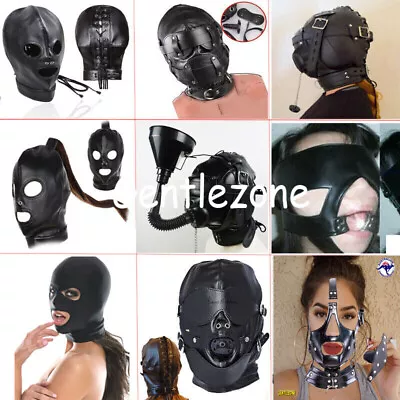 All Type Erotic Bondage Hood Head Harness Mask Open Mouth Gag Slave Restraint SM • $26.89