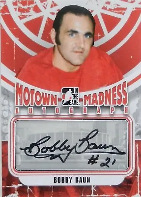12-13 Itg Game Motown Madness Base Bobby Baun Detroit Red Wings Autograph Auto • $14.52
