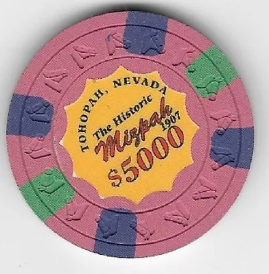 Mizpah Hotel $5000 Error Casino Chip Tonopah Nevada • $25