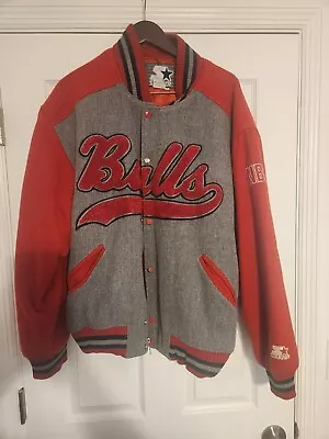 Rare Chicago Bulls NBA Starter Varsity Jacket Vintage 90’s Era. Size XL • $160