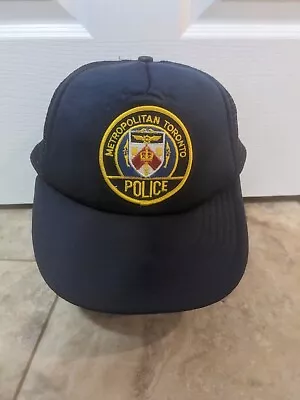 VTG Metropolitan Toronto Police Snapback Trucker Mesh Hat Navy Blue OSFA  • $14.99
