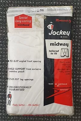 🔶️rare Vintage Men Jockey Midway Briefs Underwear Size 18 36  92cm Speedo Oz #1 • $440