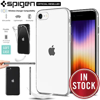 $22.99 • Buy For Apple IPhone SE 3 2022 2020 8 7 Plus Case SPIGEN Liquid Crystal Clear Cover