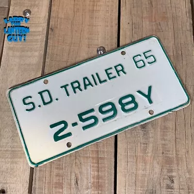 Vintage 1965 South Dakota Trailer License Plate - UNUSED - Shasta • $15.95