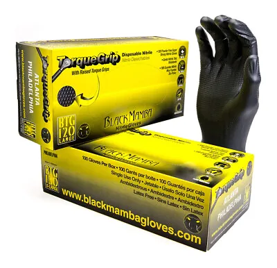 $329 • Buy Black Mamba Torque Grip 2 Ply Fusion Str Sup Grip 10 Boxes Of 100gloves Sz Large