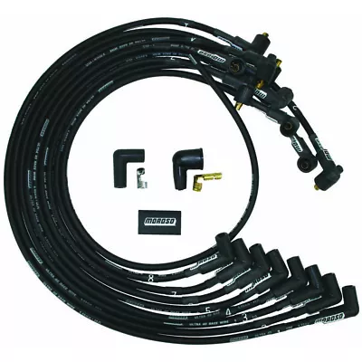 Moroso Spark Plug Wire Set 73714; Ultra 40 Race Wire Black Points For Chevy BBC • $101.56