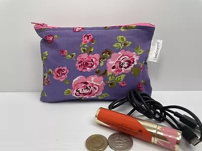 Vintage Look Pink Roses Garden Sweet Wallet Coin Purse Organiser Pouch  15 X10cm • $9