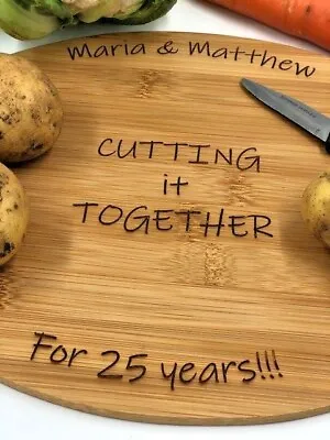 £12.95 • Buy Personalised Chopping Board Fun Anniversary Gift Present Unusual Unique Couples