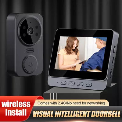 4.3  Monitor Wireless Doorbell Camera Night Vision Door Ring Intercom Video • $56.99